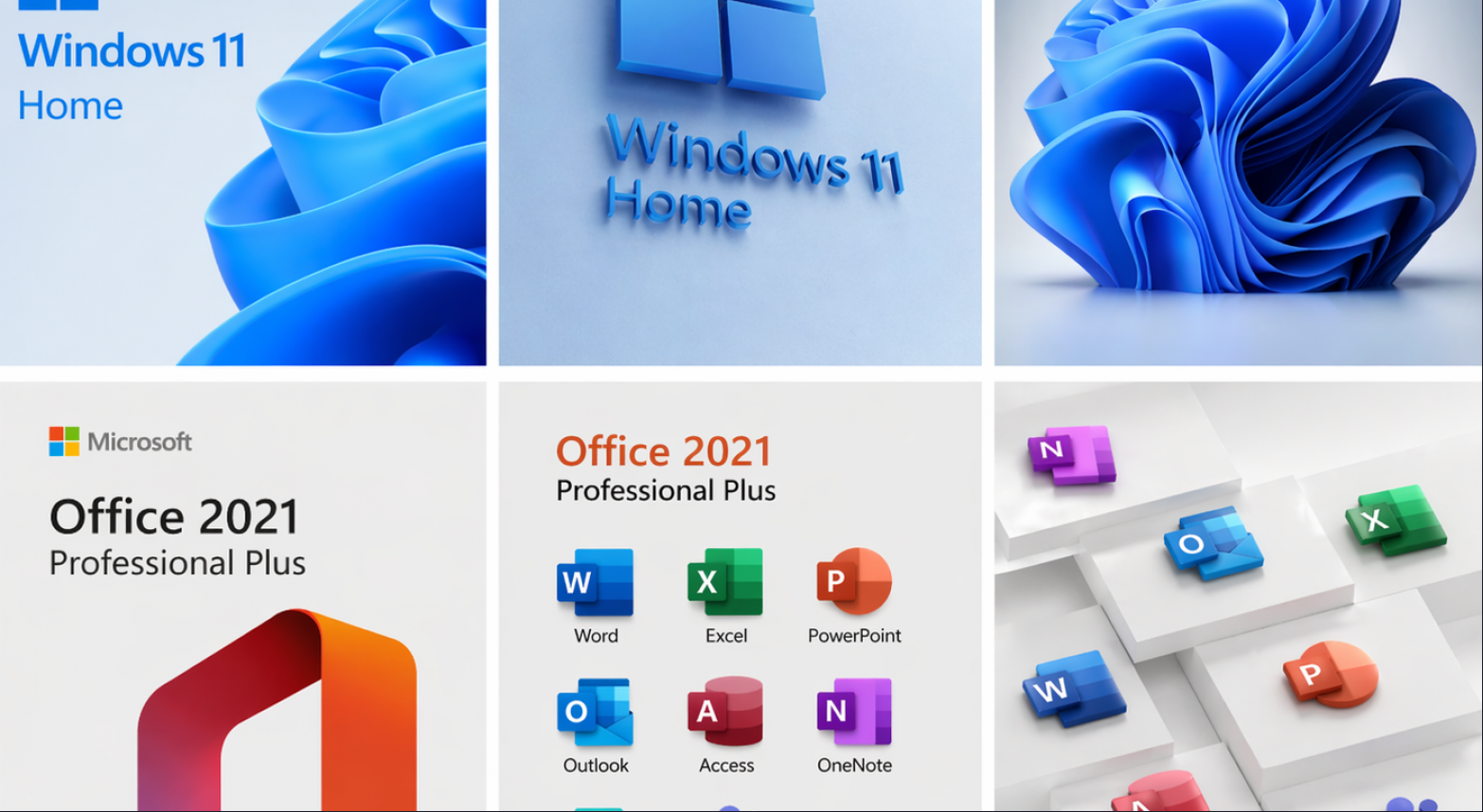 Windows 11 Home + Office 2021 Pro Plus - 1