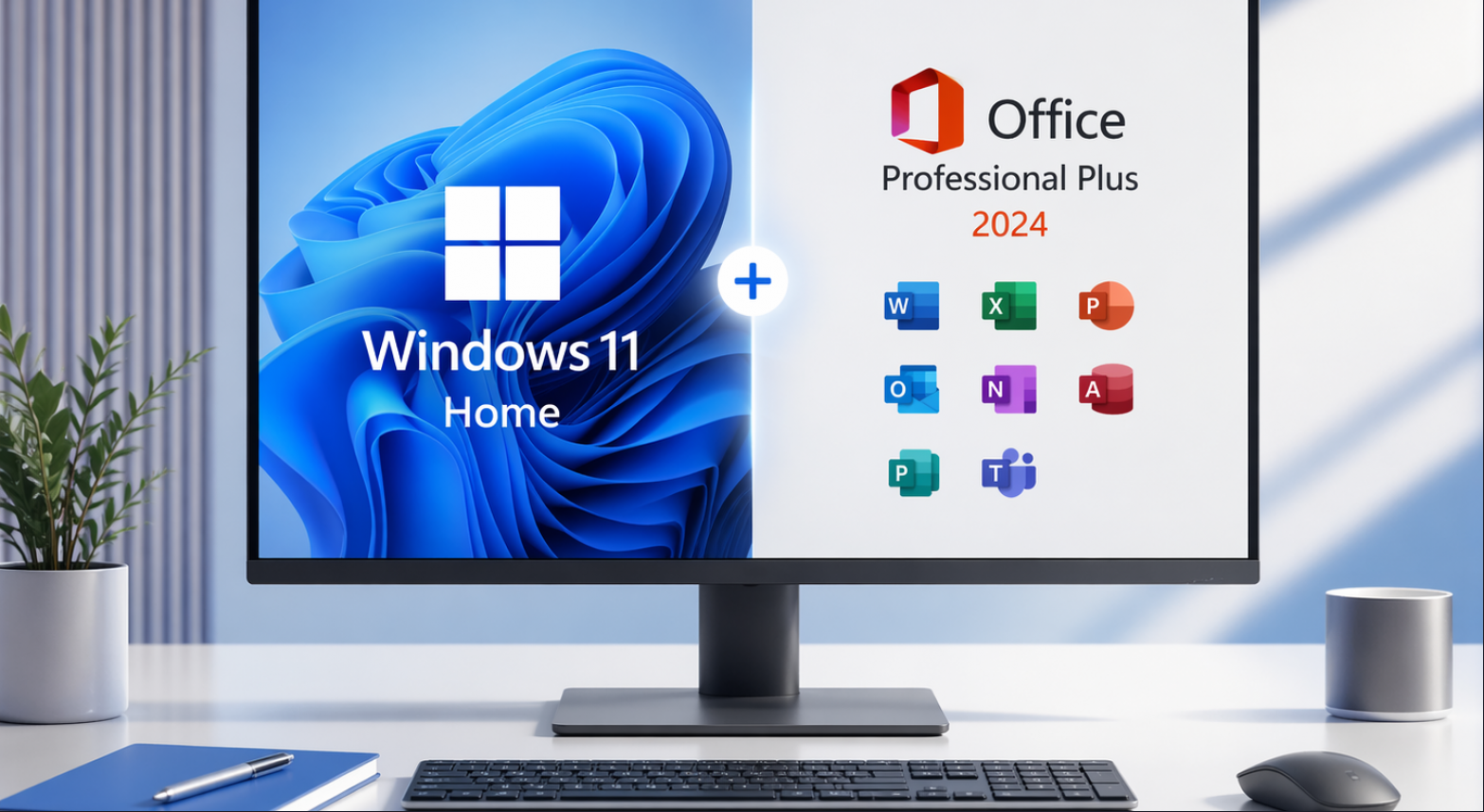 Windows 11 Home + Office 2024 Pro Plus - 2