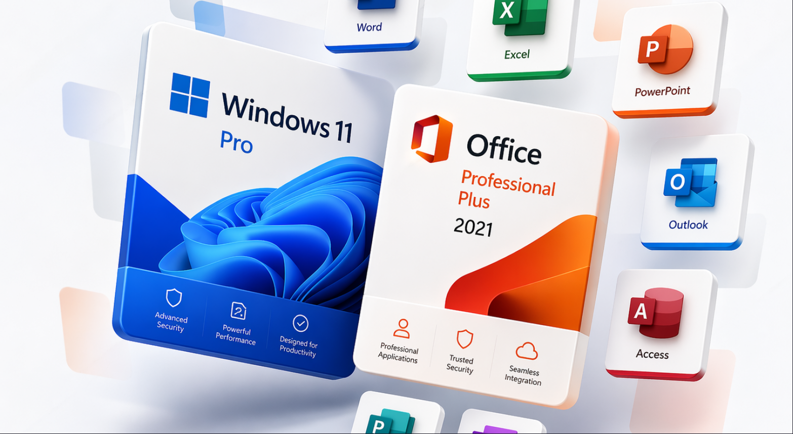 Windows 11 Pro + Office 2021 Pro Plus - 1